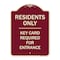 Signmission Designer Series-Residence-only-key Card Burgungy Heavy-Gauge Aluminum, 24" x 18", BU-1824-9899 A-DES-BU-1824-9899 - alternate 1